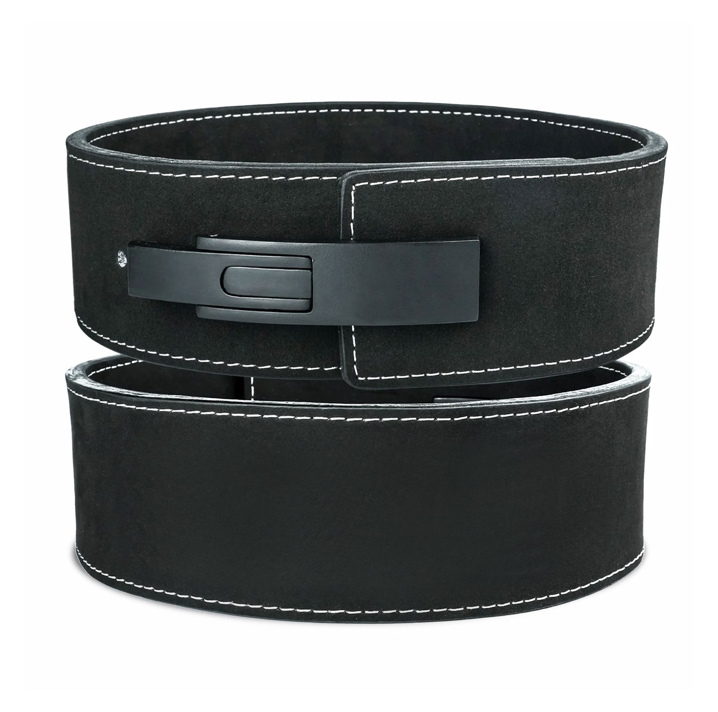 10MM Leather Powerlifting Belt with Lever Buckle.