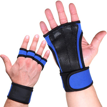 Cross Training Gloves with Wrist Support for WODs,Gym Workout,Weightlifting & Fitness-Silicone Padding