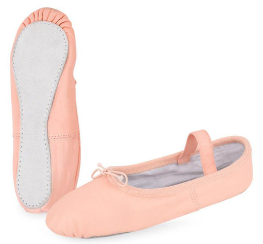 Ballet Shoes Leather full suede sole PINK